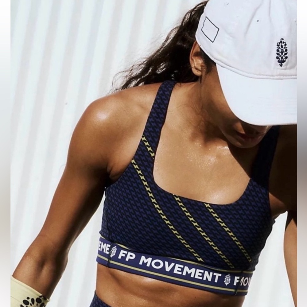FP Movement Never Better Logo Square Neck Spots Bra